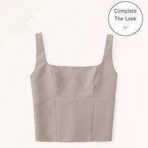 A & F Tailored Squareneck Top - Large